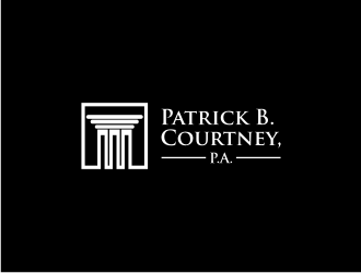 Patrick B. Courtney, P.A. logo design by sodimejo