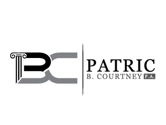 Patrick B. Courtney, P.A. logo design by jenyl