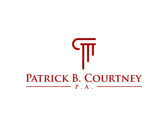 Patrick B. Courtney, P.A. logo design by ellsa