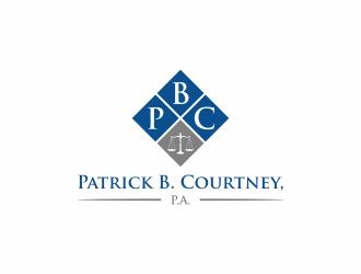 Patrick B. Courtney, P.A. logo design by Franky.