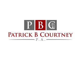 Patrick B. Courtney, P.A. logo design by cintoko