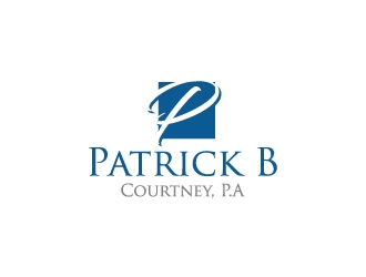 Patrick B. Courtney, P.A. logo design by zakdesign700