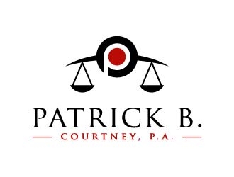 Patrick B. Courtney, P.A. logo design by maserik