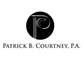 Patrick B. Courtney, P.A. logo design by crearts