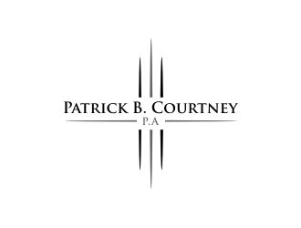 Patrick B. Courtney, P.A. logo design by Barkah