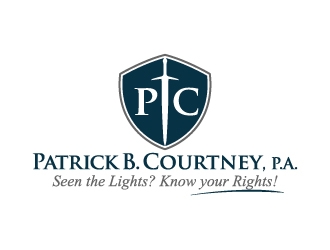 Patrick B. Courtney, P.A. logo design by jaize