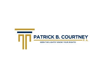 Patrick B. Courtney, P.A. logo design by Erasedink