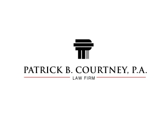 Patrick B. Courtney, P.A. logo design by wandk