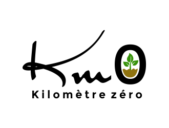 Km 0        Kilomètre zéro logo design by Girly