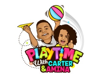 Playtime with Carter and Amina logo design by veron