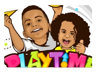 Playtime with Carter and Amina logo design by veron
