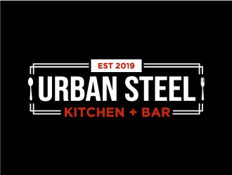 Urban Steel Kitchen   Bar logo design by iamjason