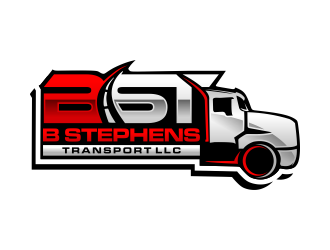 B Stephens Transport LLC  logo design by semar