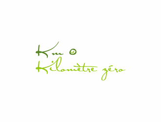 Km 0        Kilomètre zéro logo design by luckyprasetyo