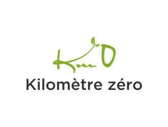 Km 0        Kilomètre zéro logo design by Gravity