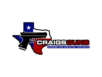 Craigs Guns logo design by BrainStorming