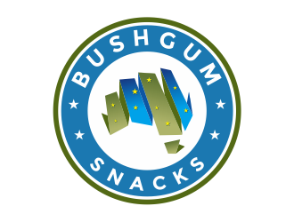 Bushgum Snacks logo design by Girly
