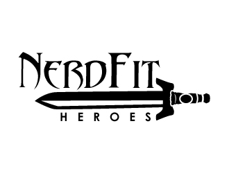 NerdFit Heroes logo design by uttam