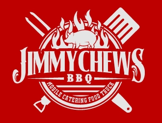 Jimmy Chews BBQ logo design by AamirKhan