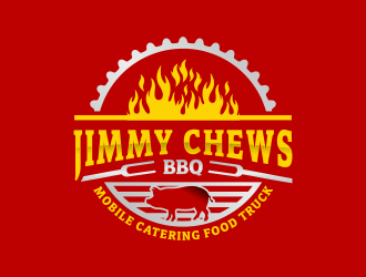Jimmy Chews BBQ logo design by BlessedArt