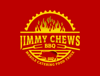 Jimmy Chews BBQ logo design by BlessedArt