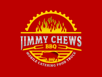 Jimmy Chews BBQ logo design by BlessedArt