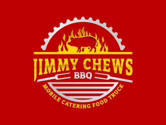 Jimmy Chews BBQ logo design by BlessedArt