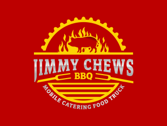 Jimmy Chews BBQ logo design by BlessedArt