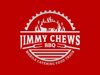 Jimmy Chews BBQ logo design by BlessedArt
