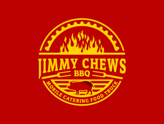 Jimmy Chews BBQ logo design by BlessedArt