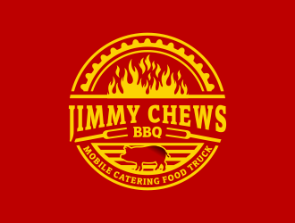 Jimmy Chews BBQ logo design by BlessedArt