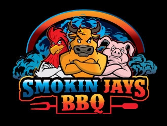 Smokin Jays BBQ logo design by Conception