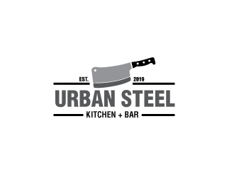 Urban Steel Kitchen   Bar logo design by Erasedink