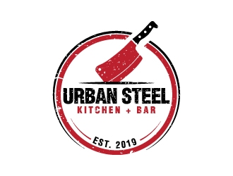 Urban Steel Kitchen   Bar logo design by Erasedink
