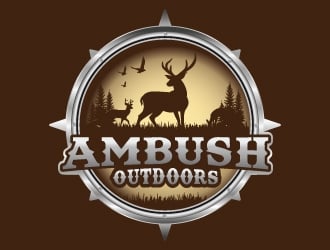 Ambush Outdoors logo design by emberdezign