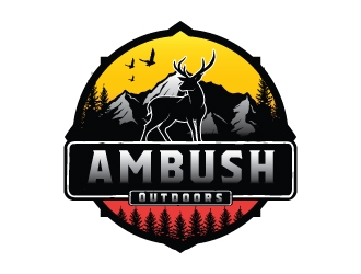 Ambush Outdoors logo design by emberdezign