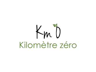 Km 0        Kilomètre zéro logo design by asyqh