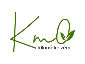 Km 0        Kilomètre zéro logo design by neonlamp