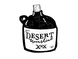 Desert Moonshine logo design by Rachel