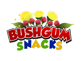 Bushgum Snacks logo design by coco