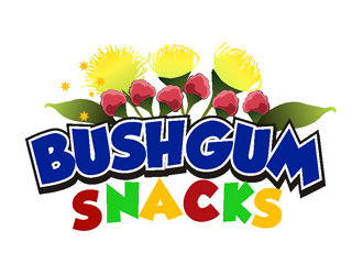 Bushgum Snacks logo design by coco