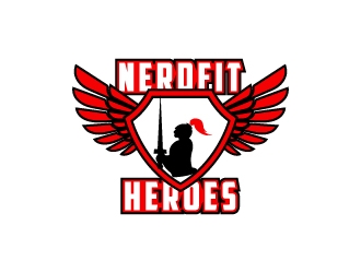NerdFit Heroes logo design by twomindz