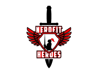NerdFit Heroes logo design by twomindz