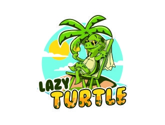 lazy turtle  logo design by mrdesign