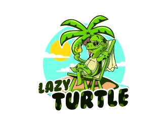 lazy turtle  logo design by mrdesign