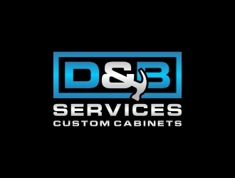 D & B SERVICES CUSTOM CABINETS logo design by CreativeKiller