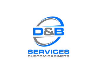 D & B SERVICES CUSTOM CABINETS logo design by alby