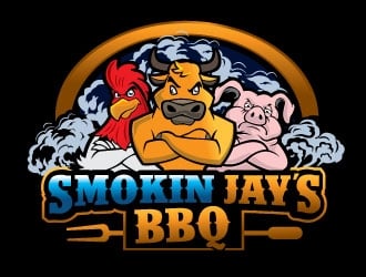 Smokin Jays BBQ logo design by Conception