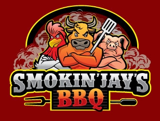 Smokin Jays BBQ logo design by Conception