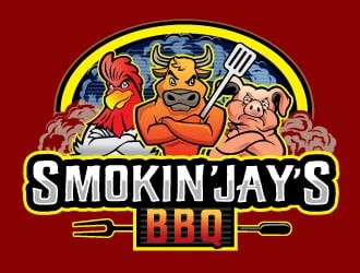 Smokin Jays BBQ logo design by Conception